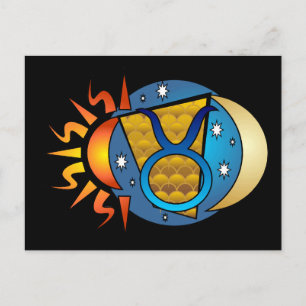 Postal Abstract Taurus Postcard