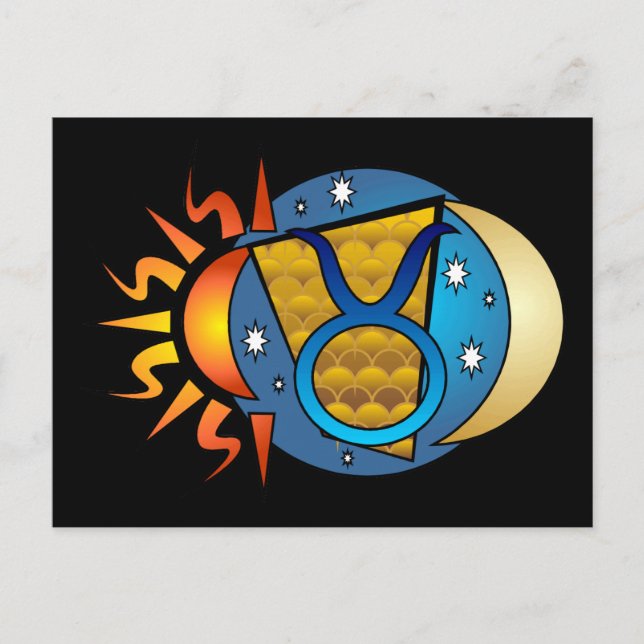 Postal Abstract Taurus Postcard (Anverso)