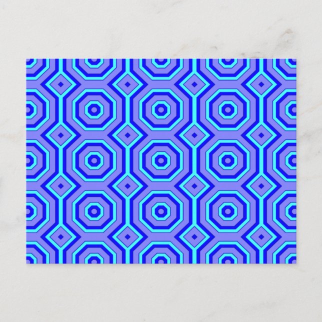 Postal abstracta azul (Anverso)