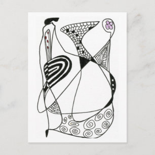 Postal abstracta de "Dancing Hen"