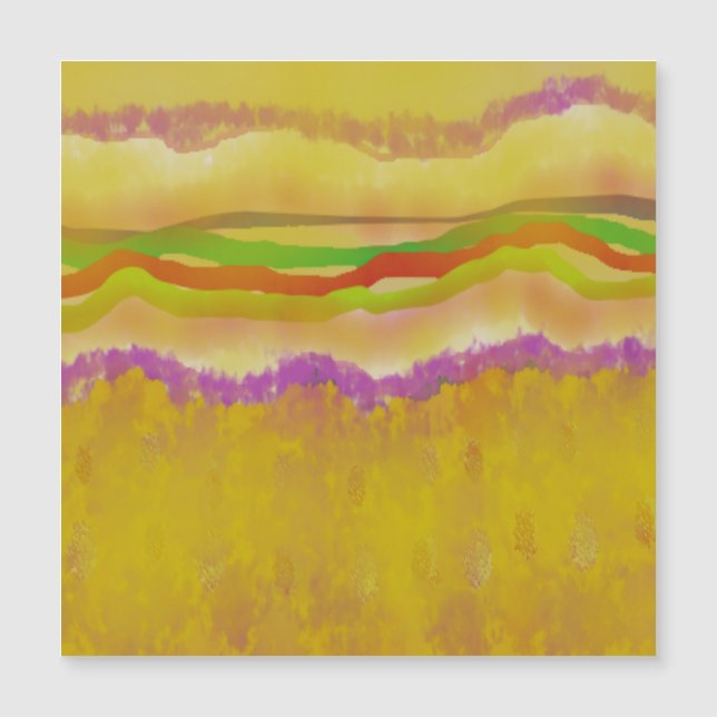 Postal abstracta de diseño de arte de sol y maíz c (Anverso)