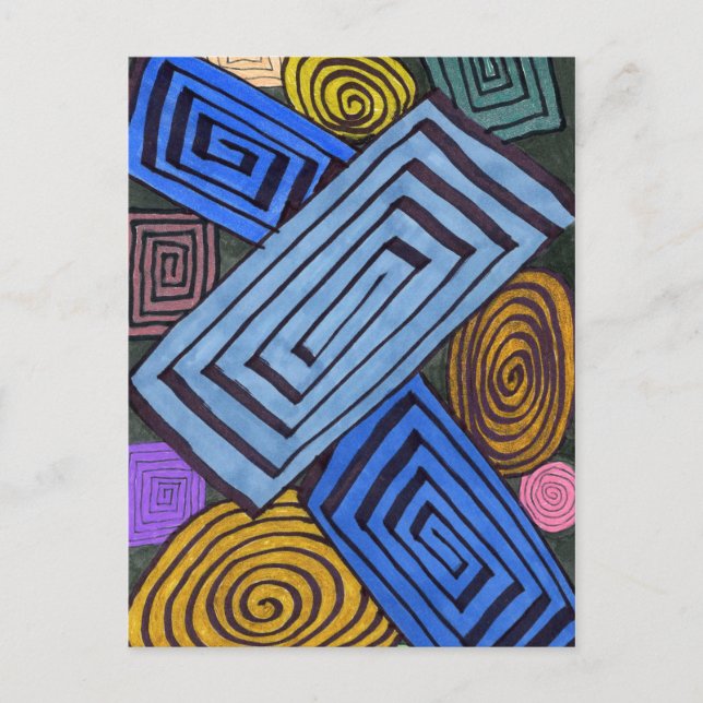 Postal abstracta de "Enlaces egipcios" (Anverso)