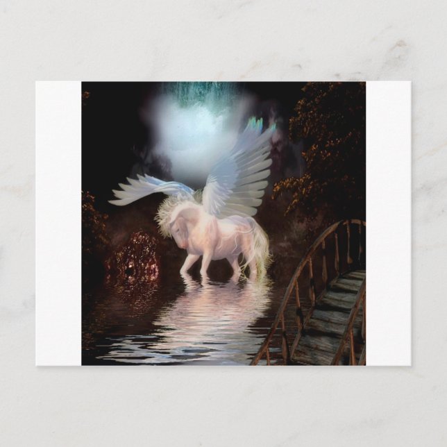 Postal Abstracto Ángel White Horse (Anverso)