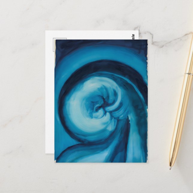 Postal Abstracto | Azul I | Georgia O'Keeffe (Anverso/Reverso In Situ)