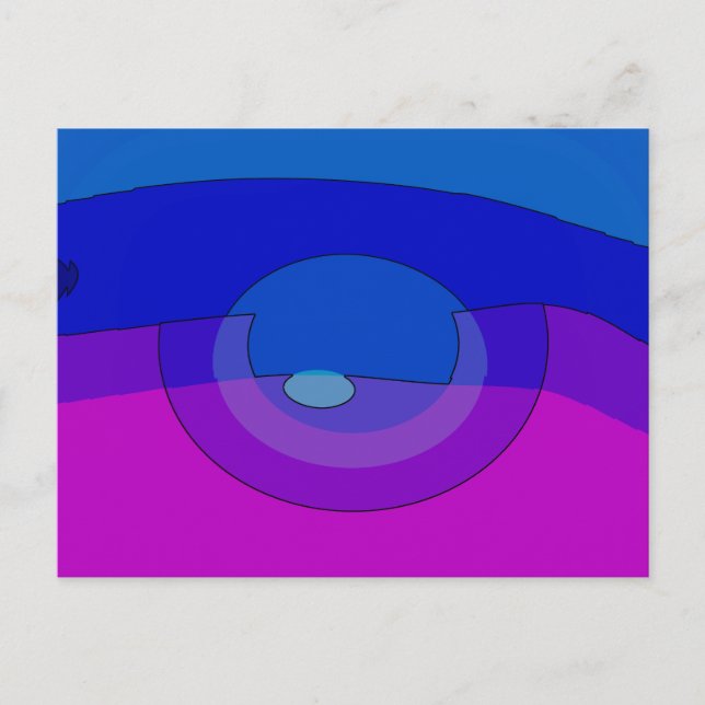 Postal Abstracto Morado y Azul 1007 (Anverso)
