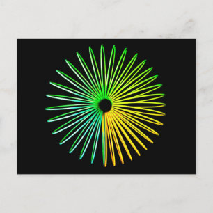 Postal Abstracto Psicodélico Optical Illustration Postcar