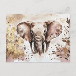 Postal abstrakte Aquarell Illustration eines Elefanten