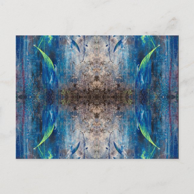 Postal Abstrakte Postkarte Kaleidoskop bunt verspielt (Anverso)