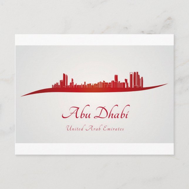 Postal Abu Dhabi skyline in red.jpg (Anverso)