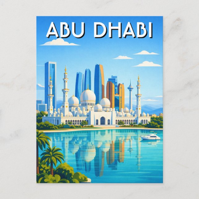 Postal Abu Dhabi Skyline Travel (Anverso)