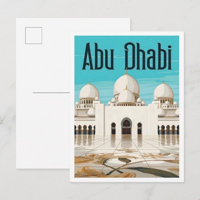 Postal Abu Dhabi UAE Vintage Travel  (Anverso / Reverso)