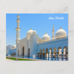 Postal Abu Dhabi Vintage Travel, anuncio de turismo