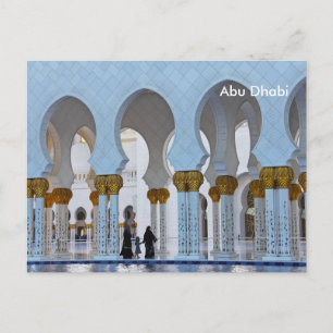 Postal Abu Dhabi Vintage Travel, anuncio de turismo
