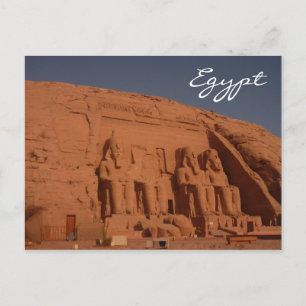 Postal abu simbel iluminado por el sol