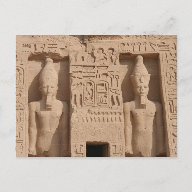 Postal abu simbel jeroglífico (Anverso)