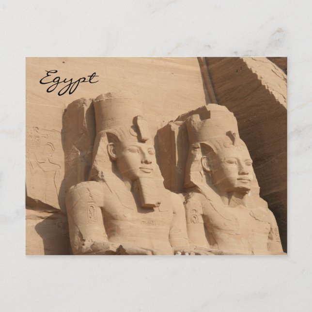 Postal abu simbel pharoah (Anverso)