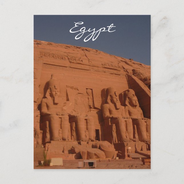 Postal abu simbel stone reyes (Anverso)