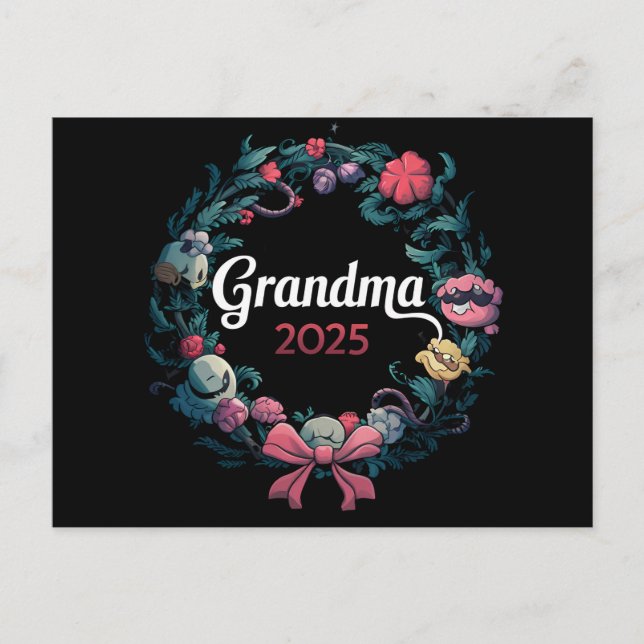 Postal Abuela 2025 por regalo de nueva abuela (Anverso)