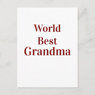 Postal Abuela abuela abuelos mejor del mundo rosa n