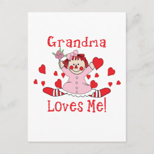 Postal Abuela Amor me es Rag Doll