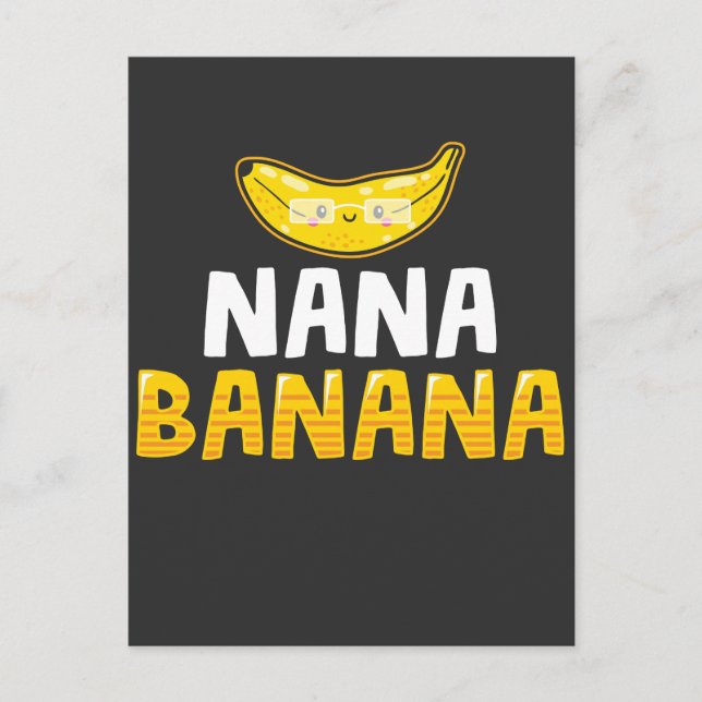 Postal Abuela Banana Abuela Divertida Abuela (Anverso)