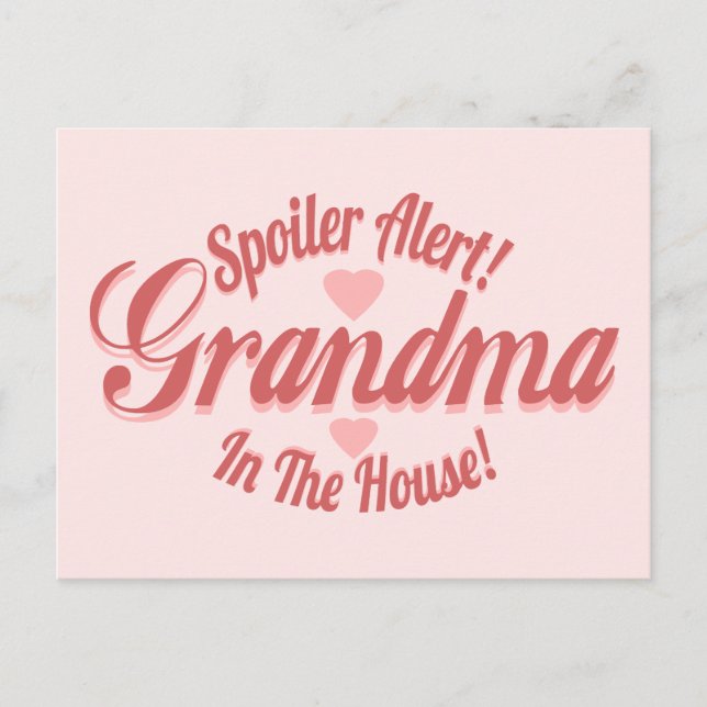 Postal Abuela de alerta de spoiler (Anverso)