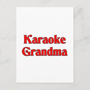 Postal Abuela de Karaoke