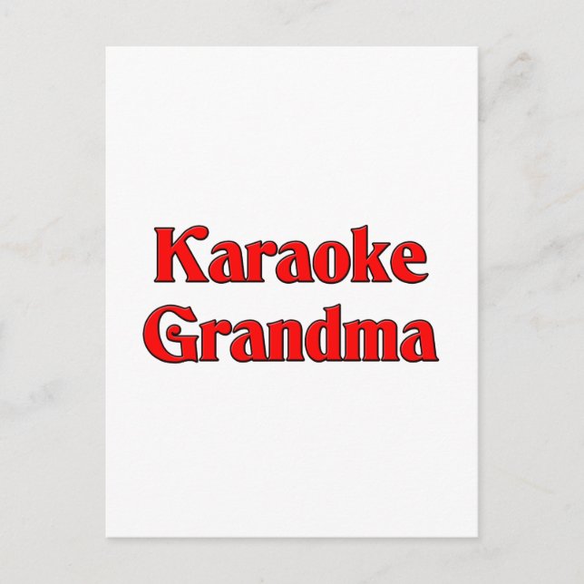 Postal Abuela de Karaoke (Anverso)