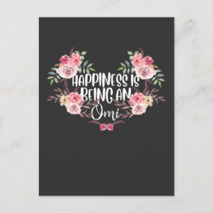 Postal Abuela de la familia Felicidad Omi Abuela Flor