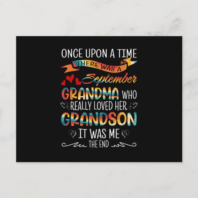 Postal Abuela de septiembre que realmente amaba a sus nie (Anverso)