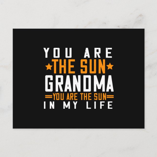 Postal Abuela - Eres La Abuela Del Sol (Anverso)