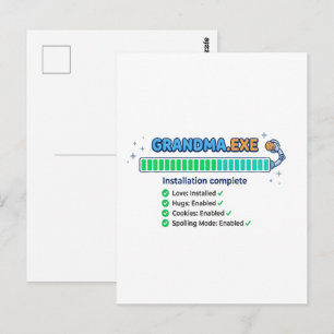 Postal Abuela.exe Regalo Divertido para Abuela