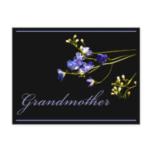 Abuela Flores Azules Delicadas