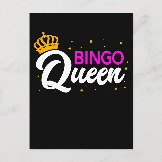 Postal Abuela Jugadora de Bingo Esposa Bingo Apuestas (Anverso)