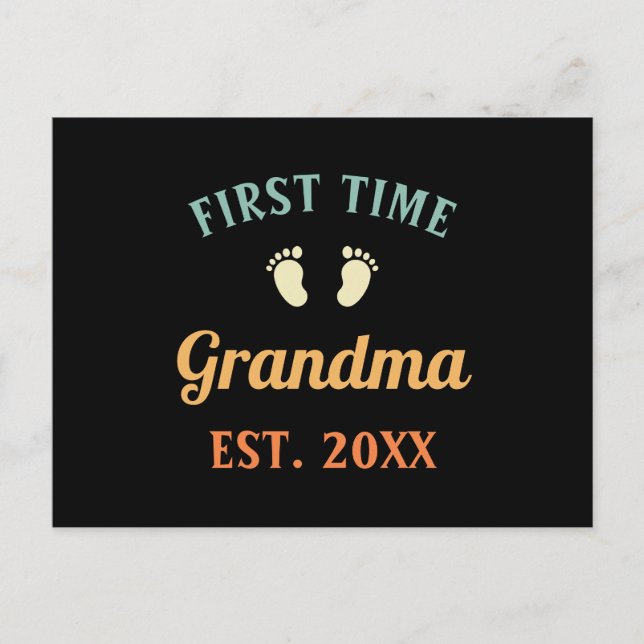 Postal Abuela Nonna Grammy Primera Abuela (Anverso)