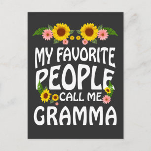 Postal Abuela Regalo Mi Gente Favorita Me Llama Gramma