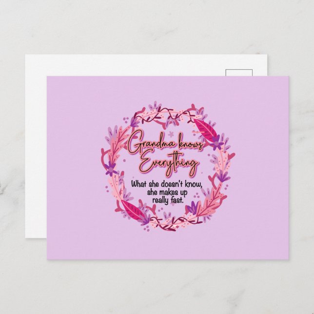 Postal Abuela Sabe Todo (Anverso / Reverso)