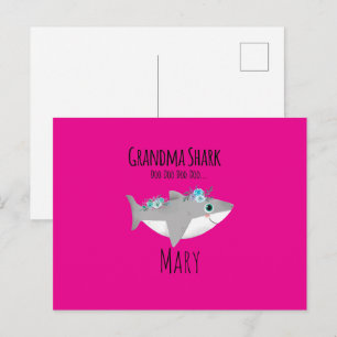 Postal Abuela Tiburón Personalizada Du Du Du
