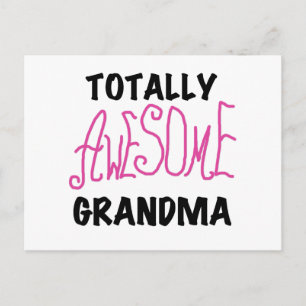 Postal Abuela totalmente asombrosa - camisetas y regalos 
