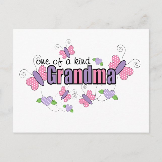 Postal Abuela Única En Su Tipo (Anverso)