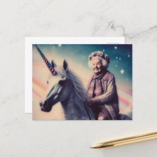 Postal Abuela y su unicornio