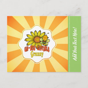 Postal Abuelas Girasoles y Abejas Increíbles