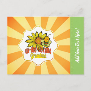 Postal Abuelas Girasoles y Abejas Increíbles