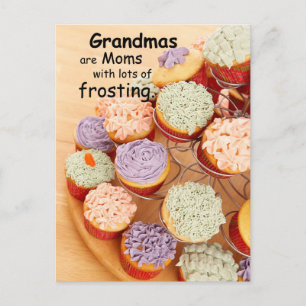 Postal Abuelitas descongelando pastelitos del día de la m
