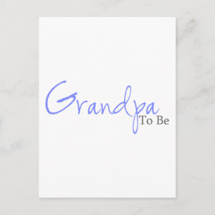 Postal Abuelo a ser (guión azul)