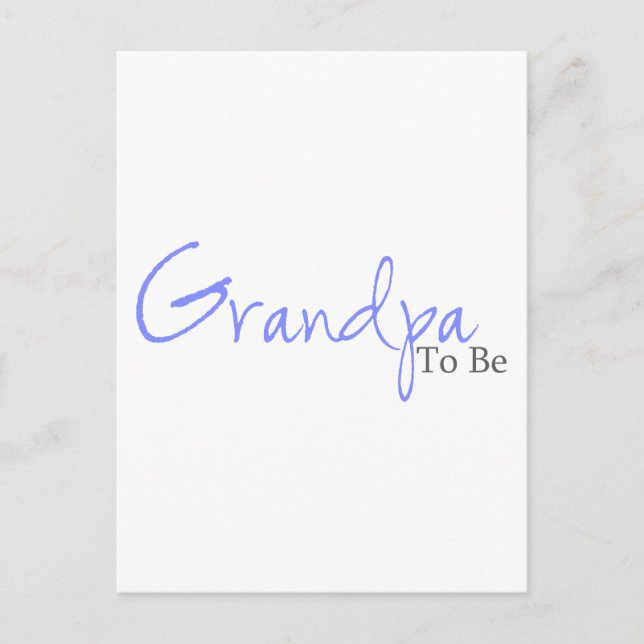 Postal Abuelo a ser (guión azul) (Anverso)