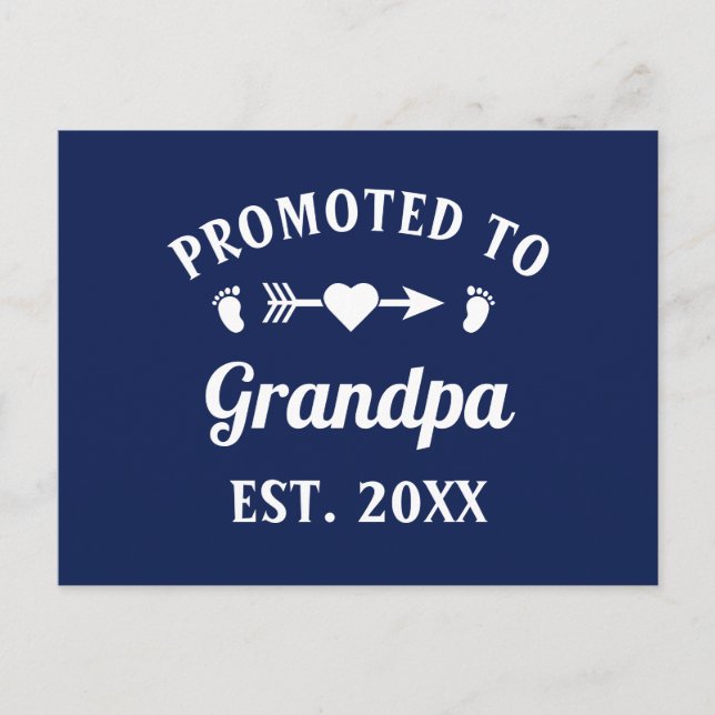 Postal Abuelo Abuelo Gramps Papa Ascendido Al Abuelo (Anverso)