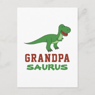 Postal Abuelo Abuelo Grandpasauro de Dinosaur T-Rex Dino