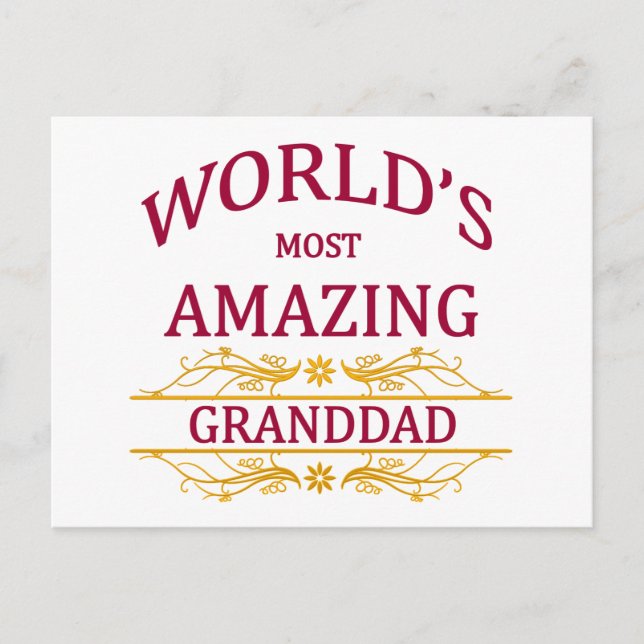 Postal Abuelo asombroso (Anverso)