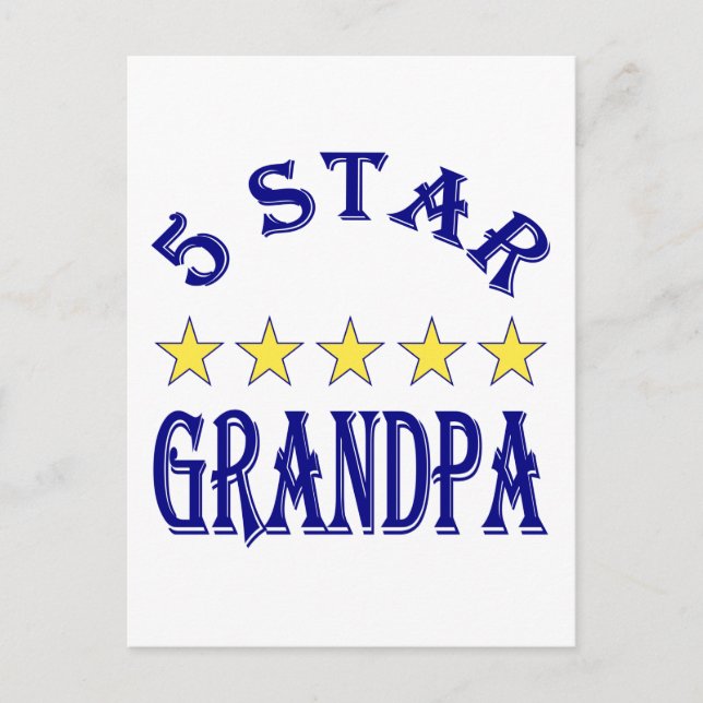 Postal Abuelo Cinco Estrellas (Anverso)